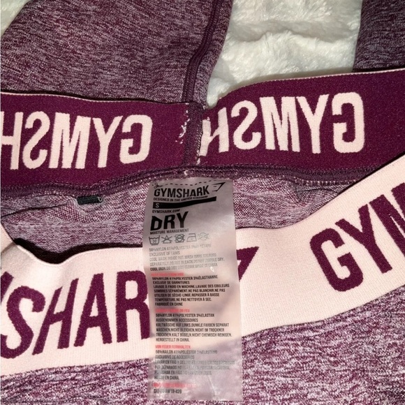 Gymshark Leggings Womens Small Burgundy Pants Gym Athletic Workout - Picture 3 of 8